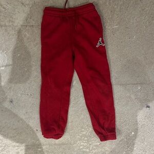 Jordan Kids Red Sweatpants with Logo